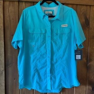 Magellan Outdoors Blue Fishing Button Down Shirt